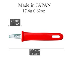 CANARY Safety Box Opener Knife Kai Chan, Mini Box Cutter, Safe Package Opener, Cardboard Cutter Knife, Red (DC-130-R)