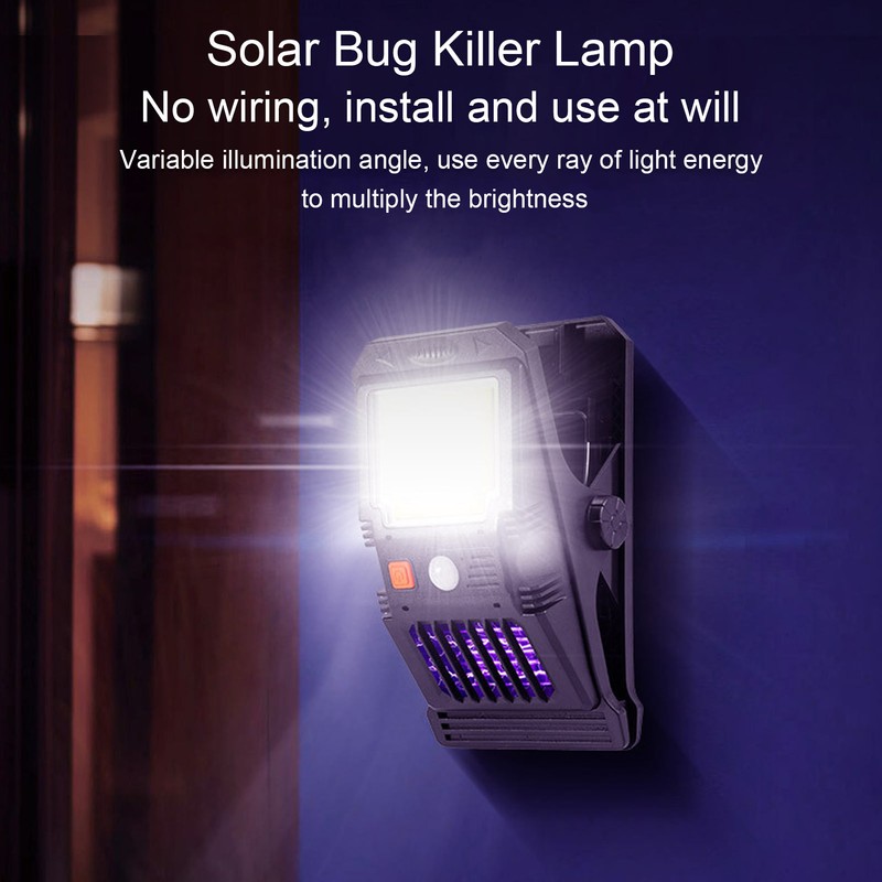 Clip On Solar Wall Lamp Motion Sensor Waterproof Portable Bug