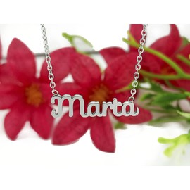 Only faith Halskette für Damen mit Wunschnamen aus Edelstahl mit origineller Geschenkbox, personalisierter Schmuck, speziell für Freundinnen, Bräutigam, standard, Edelstahl, Nicht zutreffend