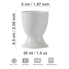 Feenmai Egg Cups Set of 6 Ceramic Egg Stand Holder Kitchen Egg Cup Small Fruit Cup Snack Candy Cup Egg Cups for Soft Boiled Eggs Breakfast Party Dinning 2.56 x 1.97 inch