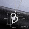 KILNEX Infinity Heart Necklace, Love Heart Pendant with Cubic Zirconia