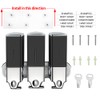 No-Drill 3 Pack 500ml Wall Mounted Soap Dispenser for Bathroom