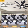 FUMLTP 62 inch Ceiling Fans with Lights and Remote Control,