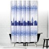 Beytug Funky Fabric Shower Curtain Extra Long With City Skyline