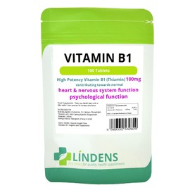 Lindens Vitamin B1 Thiamin 100 Tablets B 1 B-1 Thiamine Quality Supplement