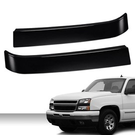 PIT66 Grille Trims Compatible with Chevy Silverado 1500 Base 2003-2005/1500 Hybrid 2004-2006 Fit GMC Sierra 2006-2017 Driver & Passenger Sides Black
