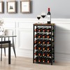 VASMIA Wine Rack Freestanding Floor, 6 Tier Bamboo Wine Storage