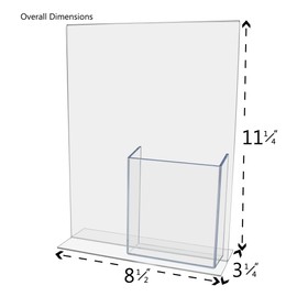 Marketing Holders Sign Holder Combination Frame Partial View Full Page Sign and Tri Fold Brochure Holder Lot of 5