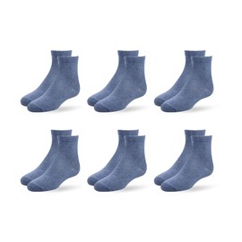 Zubii Kids Youth Boys Girls Soft Cotton Crew Dress Socks School Uniform Parties Holiday (US, Numeric, 8, Regular, Light Denim)