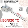 DOJA Barcelona Oven Thermostat Compatible with EGO Contact Thermostat 50°C