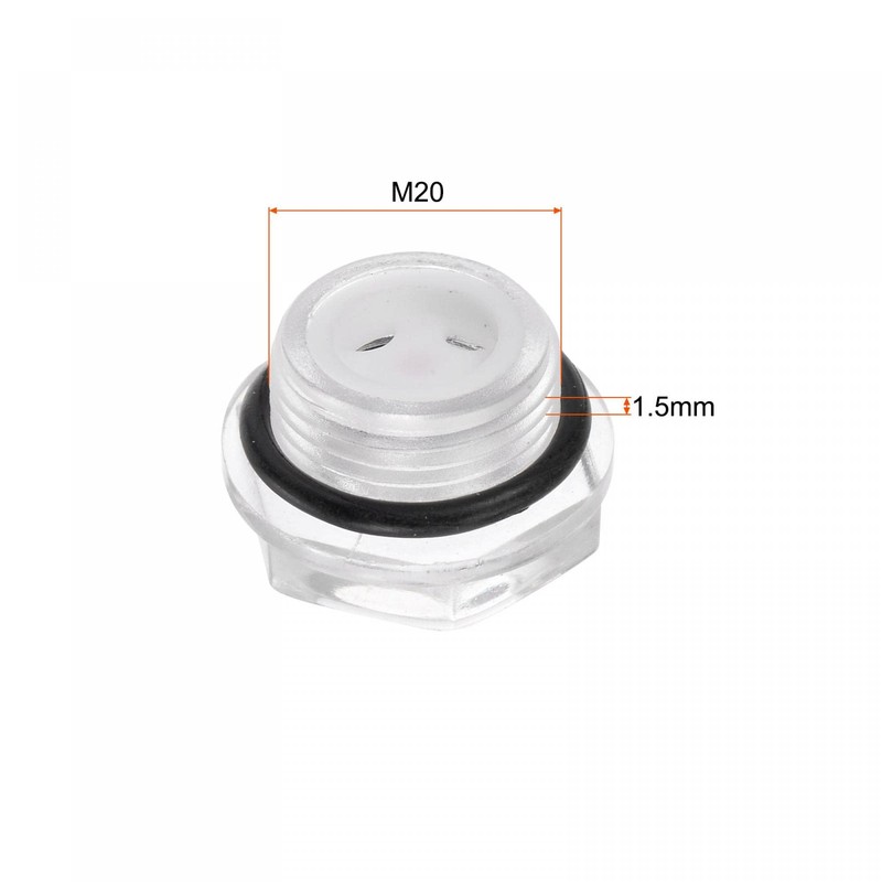 sourcing map Air Compressor Oil Level Indicator Sight Glass M20
