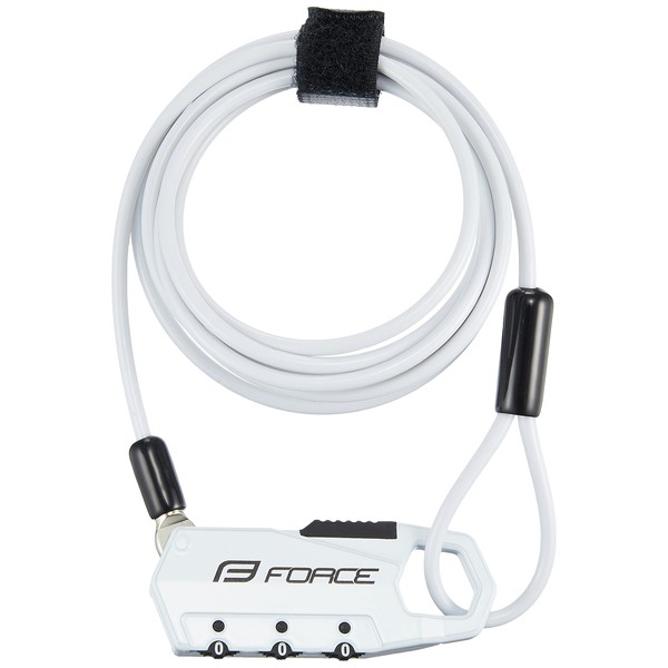 Force 80022 Mini Lock Straight Wire for Bicycles, White, Diameter