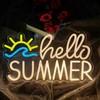 Hello Summer Neon Signs Led Acrylic Dimmable Reusable and Hanging
