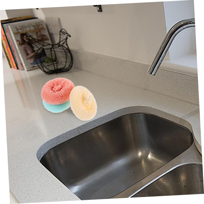 CHILDWEET 10pcs Scratch-Resistant Kitchen Dish Scrubbers Scouring Pads for Efficient