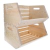 Wilson Wood Unfinished Large Stackable Openfront Pine Crate for Storage
