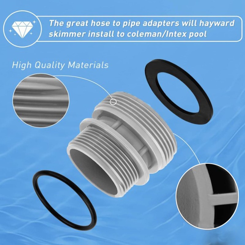 Shoyisenka 4 Pcs Pool Hose Conversion Adapters Kit - 40mm