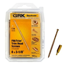 GRK Fasteners 119734 FIN/Trim #8 x 3-1/8" Screws 100CT