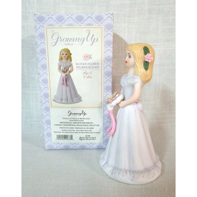 Enesco Growing Up Girls Figurine ~ Blonde Age 8