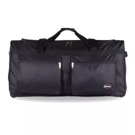 Green Traveler 36" Polyester Rolling Duffel Bag Wheeled Luggage Travel Suitcase - Black