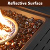 vchin Fire Glass Rocks, Amber Beads for Propane Fire Pit,