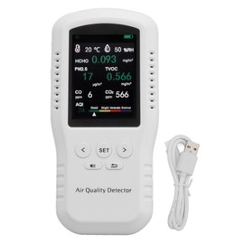 USB Air Quality Tester High Accuracy with 3.2in LCD PM2.5 Formaldehyde Detector Meter for New House Safety