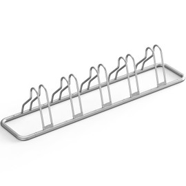 Simple Houseware 5 Bike Bicycle Floor Parking Adjustable Storage Stand, Silver