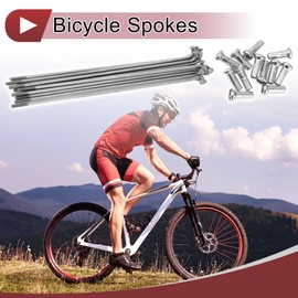 HEROFFIX 12 Set 14G Bicycle Spokes 119mm Bike Wheel Spokes 304 Stainless Steel Silver Tone