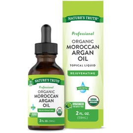 Nature's Truth Moroccan Argan Oil Hair, Skin and Nails Product Serum | 2 fl oz | USDA Organic | Paraben & Gluten Free