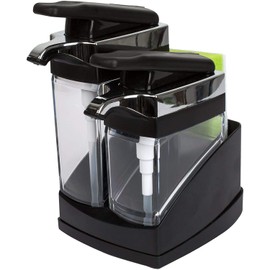 Bradshaw Home Sink Sider Duo with Sponge, Black/Chrome, 1 Count