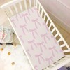 KICPOAY Fitted Crib Sheets Coquette Bows Cute Pink Stretchy Portable