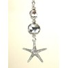Silver Textured Starfish, Pebbled Silvery Coin Shape, & Faceted Silver