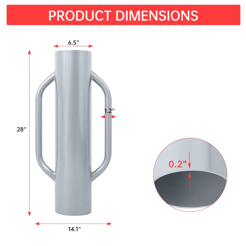 37 LB Fence Post Driver with Handle,Manual T Post Driver