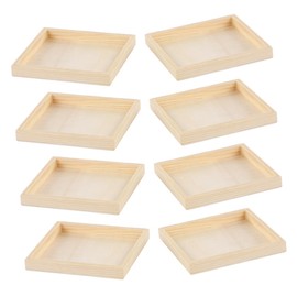 Generic 8pcs Unfinished Wooden Organizers for Family Activities for Crafting Jigsaw Storage and Enhancing Spatial Imagination Stable Wood Material