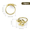 Gold Napkin Rings, FINELYCR Pack of 10 Metal Napkin Ring,