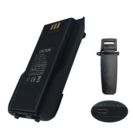 MD-380 Battery for MD-UV380 Two Way Radio 2800mAh Larger Capacity USB-C Charger Li-ion Battery for RT3 RT3S DMR Walkie Talkie Backup Battery with Belt Clip