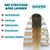 QIANHER Ombre Blonde Braiding Hair Pre Stretched Braiding Hair EZ