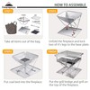 CAMPINGMOON 3-in-1 Portable Stainless Steel Wood Burning Grill and Fire