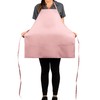 Pink Adjustable Bib Apron - 3 Pocket