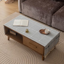 UNNESTAR Waterproof Table Cloth - Decorative Dustproof Table Covers for Coffee Table, Bureau, Cabinet with Classic Geometric Patterns