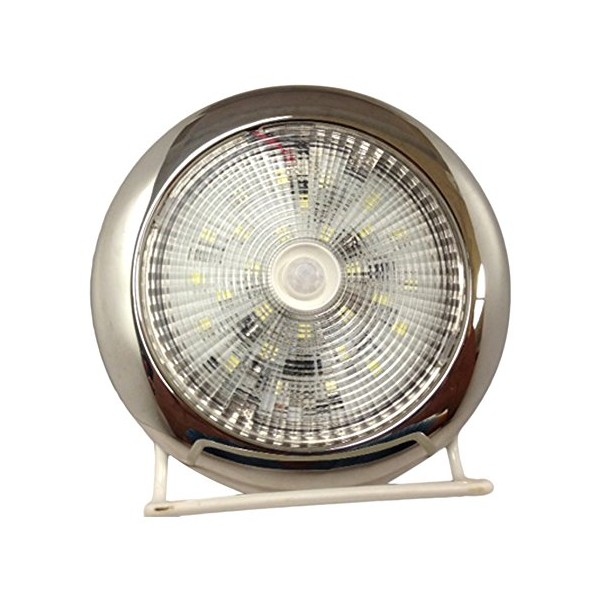 Pactrade Marine Boat LED Slim Ceiling Light with Motion Sensor Stainless Steel with White LEDs