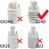 Unbranded Lot G24 to E26/E27 2 Pin Adapter G24 To