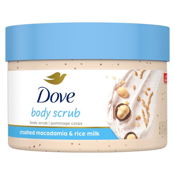 Dove Scrub Macadamia & Rice Milk Reveals Visibly Smoother Skin