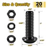 (20Sets) 5/16-18 Bolt x 1" Button Head Socket Cap Bolts