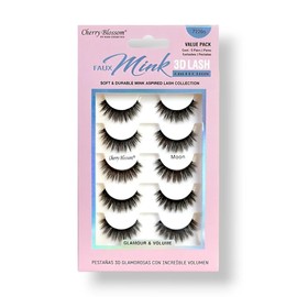 Cherry Blossom Faux Mink 3D Lash (5 Pack) - Style/Color: Moon