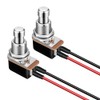 Gebildet 2pcs Momentary Soft Touch Foot Prewired SPST Switch, 2