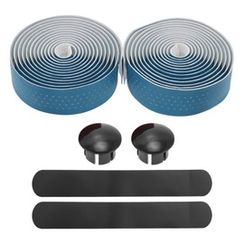 BULLSPANN 1 Paar Fahrrad Lenkerbänder, rutschfestes und stoßdämpfendes Lenkerband Kunstleder und EVA für Rennrad, Belüftungsgriffband für MTB, 216 x 3 cm, Dicke 3 mm, Blau