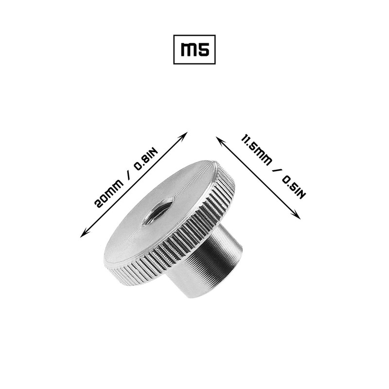 Create idea Pack of 10 M5 High Knurled Nuts Internal