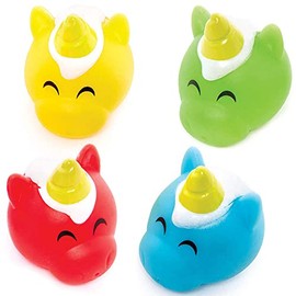 Baker Ross FC944 Rainbow Unicorn Water Squirters - Pack of 6, Toys for Kids, Kids Party Bag Fillers, Bath Toys