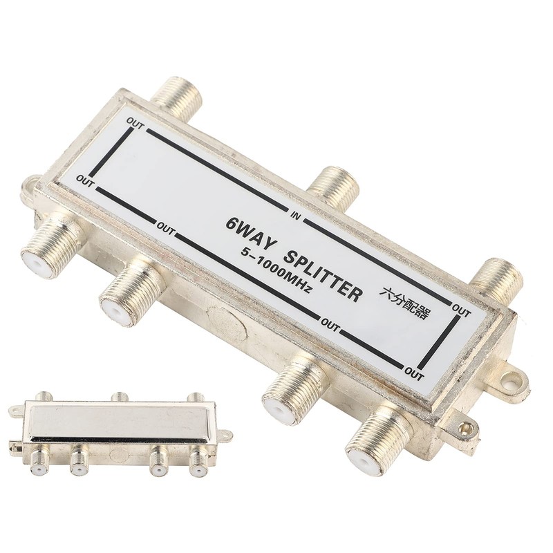Restokki 6 Way Coaxial Cable Splitter 5-1000MHz, Cable Splitter Work