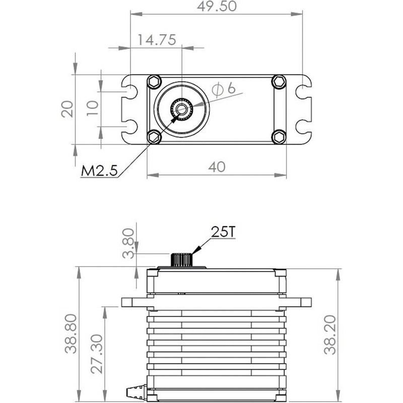 MKS HBL550 X5 Digital Brushless Ultra Speed/Torque High Voltage Servo